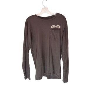 Mollusk Organic Long Sleeve T-Shirt Men's Gray Crab Crewneck Casual Cotton Small